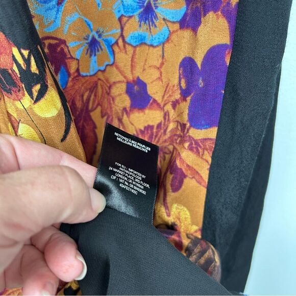 Anthropologie Maeve Floral Silk Panel Tunic Shift  Dress Lined Sz XS - Picture 8 of 16